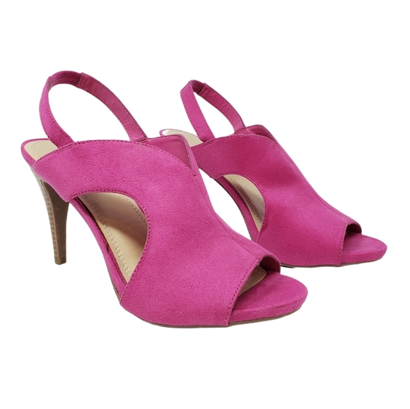 Impo Shoes Impo Sling Back Stiletto High Heels Size 65 Pink Fuchsia
